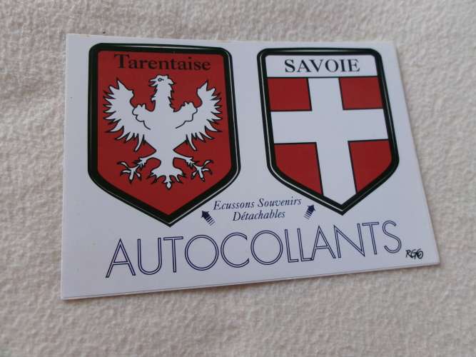 CARTE AUTOCOLLANT BLASON SAVOIE ET TARENTAISE