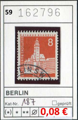 Berlin 1959 - Michel 187 - Yvert ? - oo oblit. -  