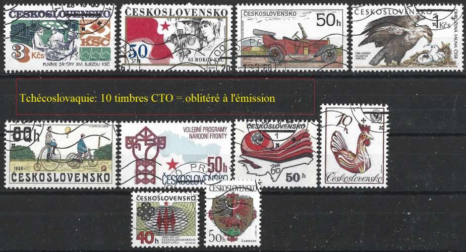 Tchécoslovaquie - lot tch 1 - (o) - Cancelled - Used