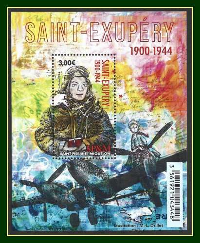 Saint Pierre & Miquelon Bloc ** MNH Saint - Exupéry 2024