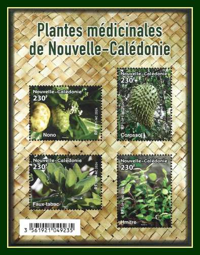 Nouvelle Calédonie Bloc ** MNH Plantes Médicinales 2024