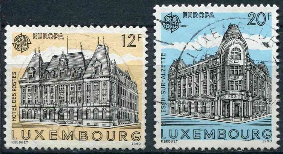 LUXEMBOURG 1990 OBLITERE N° 1193 1194 europa