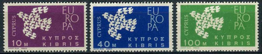 CHYPRE 1961 NEUF** MNH N° 189 à 191 europa