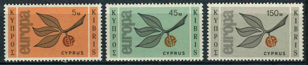 CHYPRE 1965 NEUF** MNH N° 250 à 252 europa