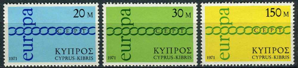 CHYPRE 1971 NEUF** MNH N° 351 à 353 europa