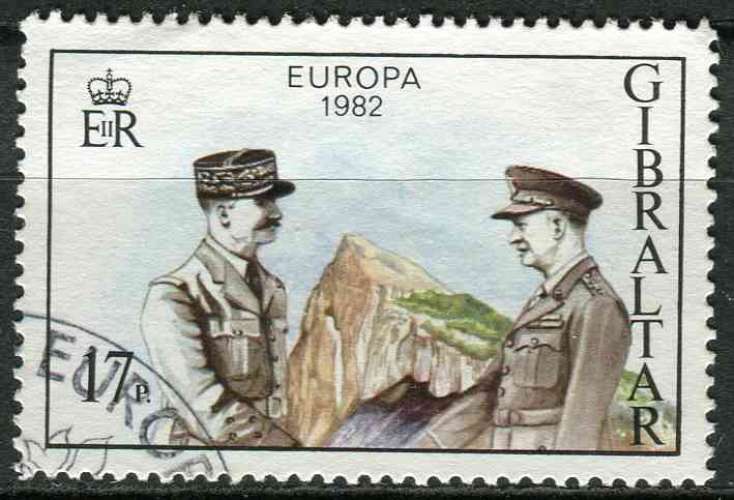 GIBRALTAR 1982 OBLITERE N° 459 europa