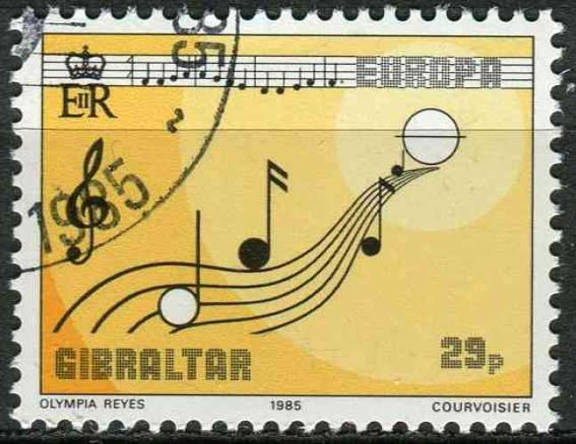 GIBRALTAR 1985 OBLITERE N° 496 europa