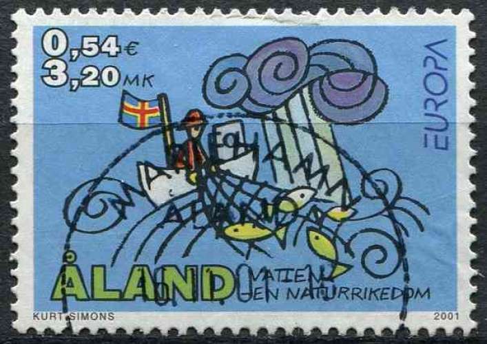 ALAND 2001 OBLITERE N° 191 europa