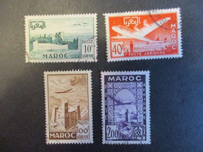 Maroc y & t pa  85 au 88  obl 1952