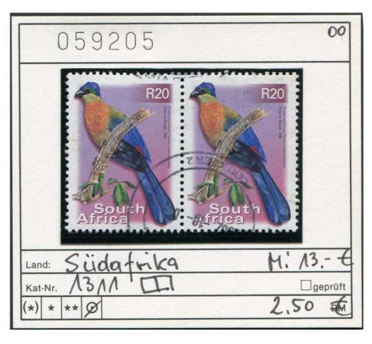 Afrique du Sud 2000 - Michel 1311 - Yvert ? - oo oblit. - paire