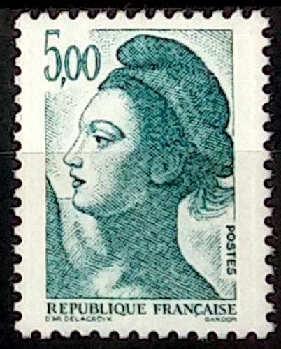 Liberté 5f bleu-vert foncé - France - Neuf - 2190