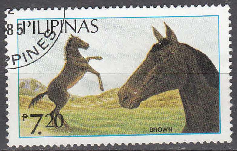 Philippines 1985  Y&T  1446  oblitéré  chevaux