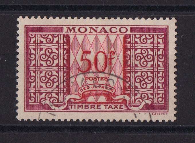 MONACO    Y/T  Taxe n° 38A   oblitéré   1946