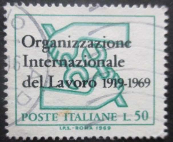 ITALIE N°1037 OIT oblitéré