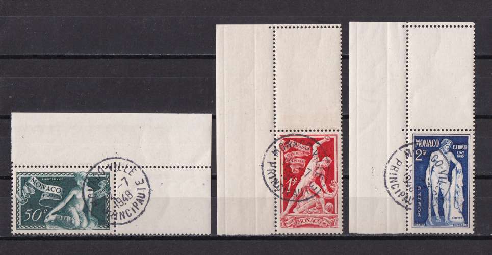 MONACO   Y/T   n° 314/318   oblitéré   1948