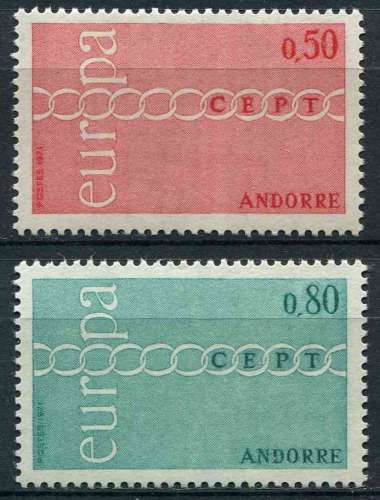 ANDORRE FR 1971 NEUF** MNH N° 212 213 europa