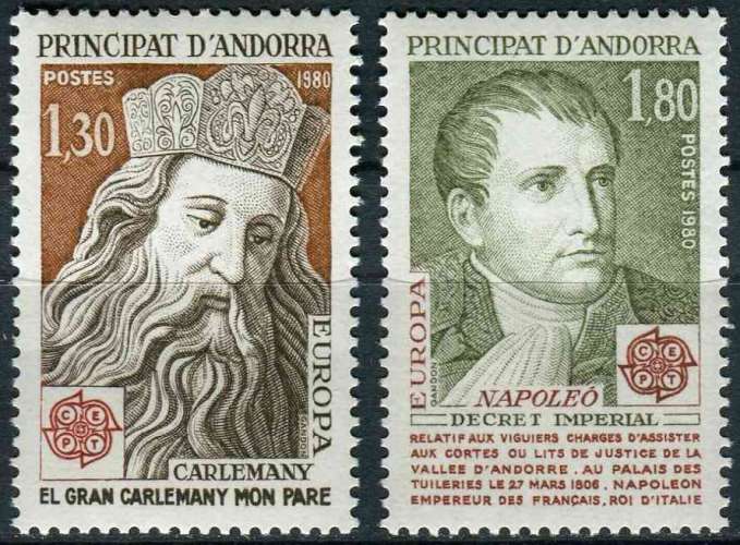 ANDORRE FR 1980 NEUF** MNH N° 284 285 europa