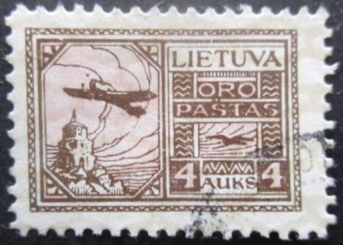 LITUANIE poste aérienne N°16 oblitéré cote 1,30€