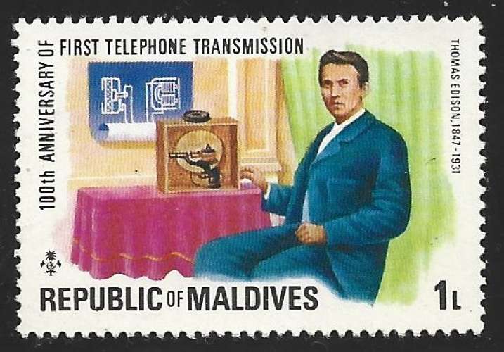 Maldives N° 600 ** Thomas Edison 1976 100 ans Téléphone