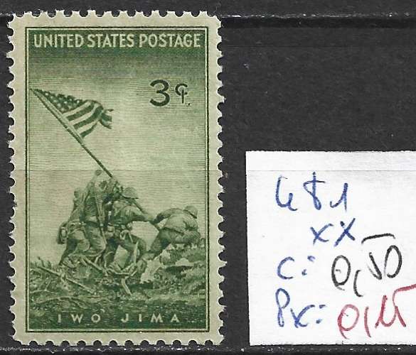 ETATS-UNIS 481 ** côte 0.30 € 