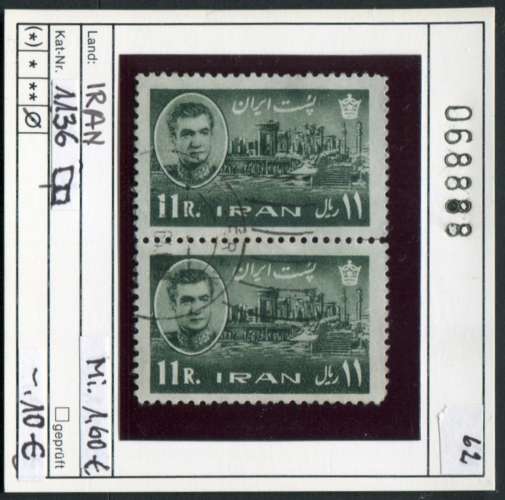 Iran 1962 - Michel 1136 - oo oblit. - paire