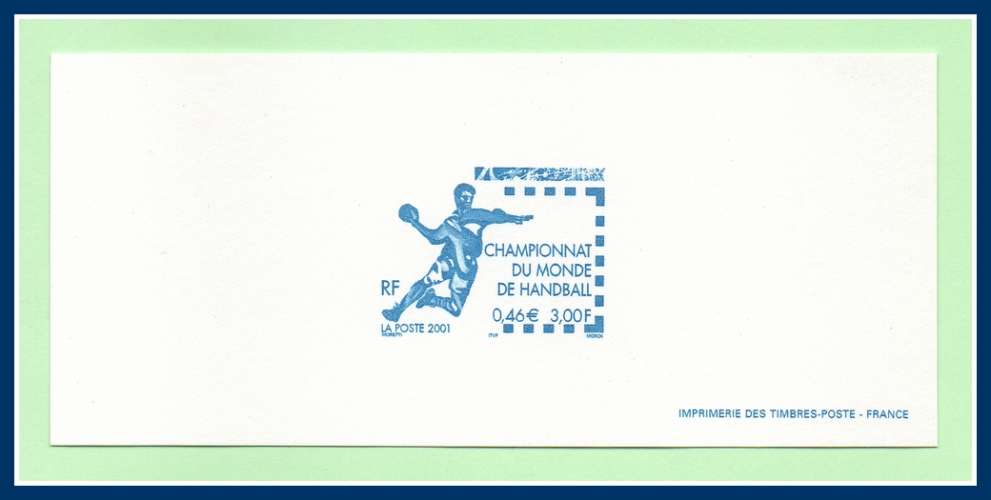 Gravure N° 3367 Championnat du Monde de Handball 2001