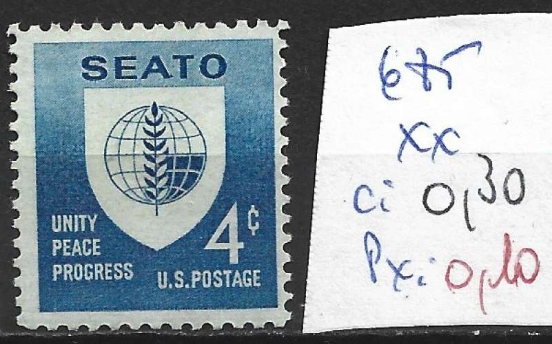 ETATS-UNIS 685 ** côte 0.30 € 