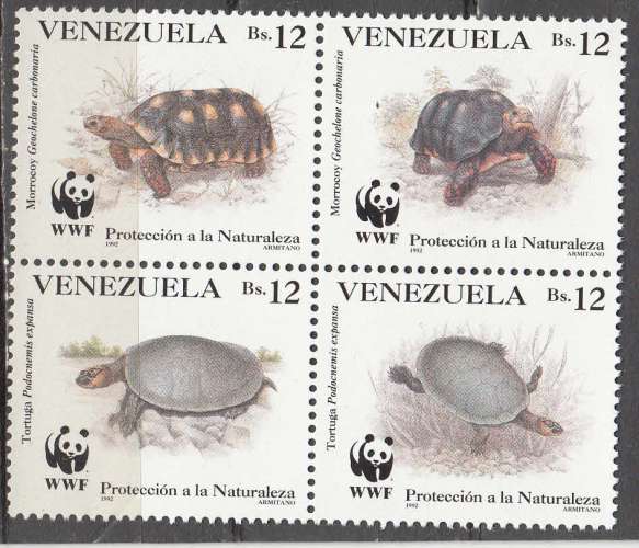 Venezuela 1992   Y&T  1584/87  N**  tortues  WWF