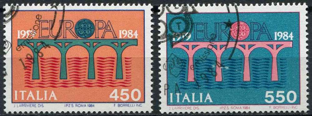 ITALIE 1984 OBLITERE N° 1618 1619 europa