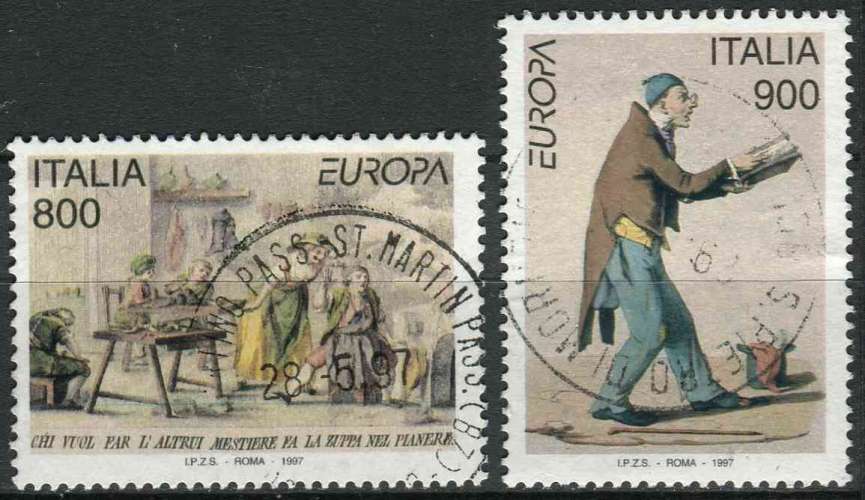 ITALIE 1997 OBLITERE N° 2225 2226 europa