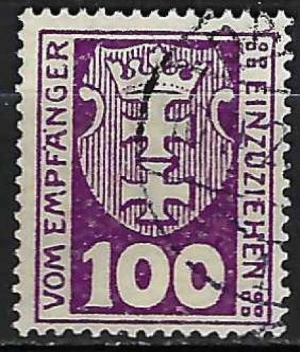 Dantzig - 1921-23 - Y & T n° 7 Timbres-taxe - O.