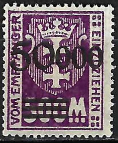 Dantzig - 1923 - Y & T n° 22 Timbres-taxe - MNG