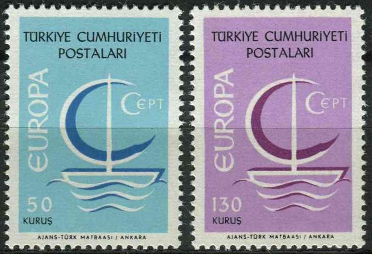 TURQUIE 1966 NEUF** MNH N° 1796 1797 europa