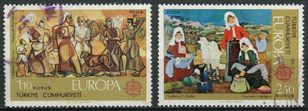 TURQUIE 1975 OBLITERE N° 2123 2124 europa