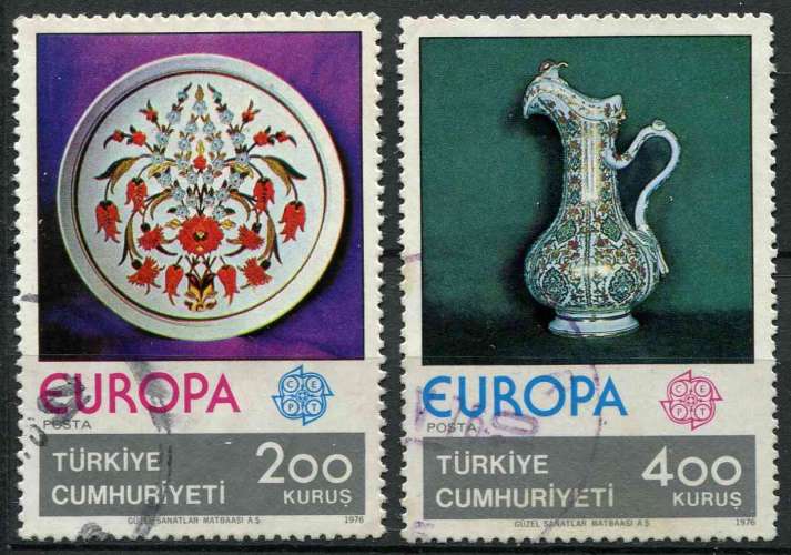 TURQUIE 1976 OBLITERE N° 2155 2156  europa