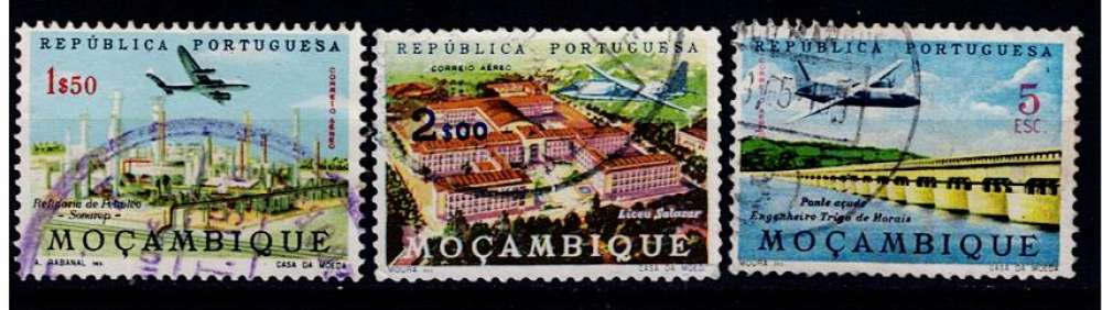 PORTUGAL MOZAMBIQUE 1963 - YT PA 30 31 34 OBLITÉRÉS.