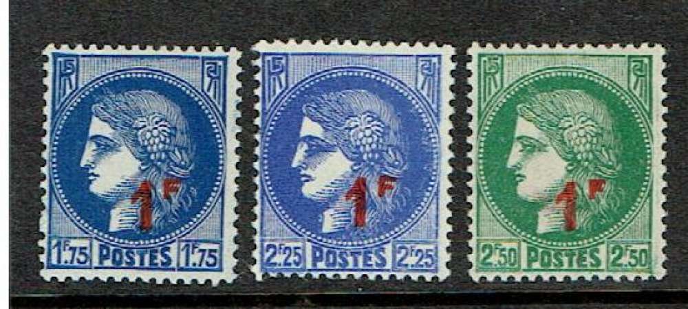 FRANCE 1940/41 - YT 486 487 488** MNH