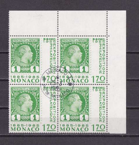 MONACO  Y/T   n° 1456/1458    oblitéré    1985