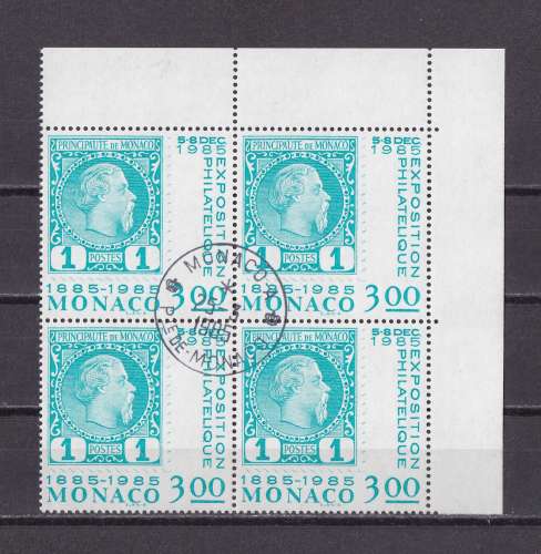 MONACO  Y/T   n° 1456/1458    oblitéré    1985