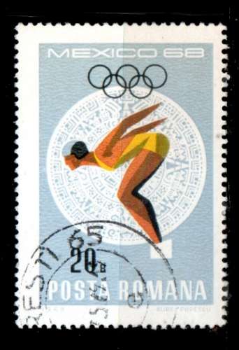 Roumanie Yvert N°2401 Oblitéré 1968 Sport Plongeon