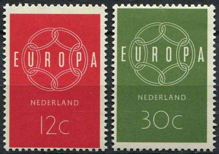 PAYS BAS 1959 NEUF* charnière N° 708 709 europa