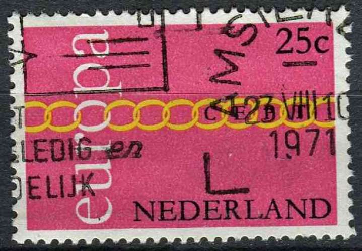 PAYS BAS 1971 OBLITERE N° 932 europa