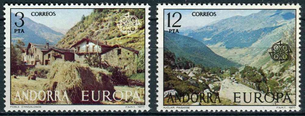 ANDORRE ESP 1977 NEUF** MNH N° 100 101 europa