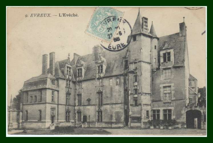 CPA EVREUX (27) L' Evêché voy Blanc 1905