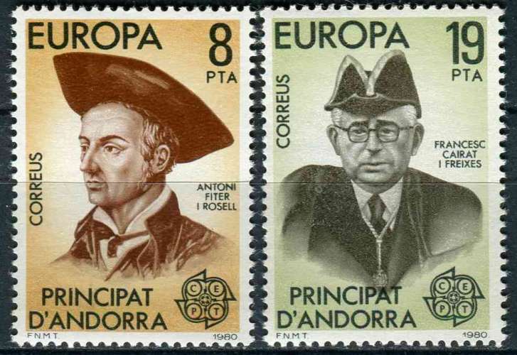 ANDORRE ESP 1980 NEUF** MNH N° 124 125 europa