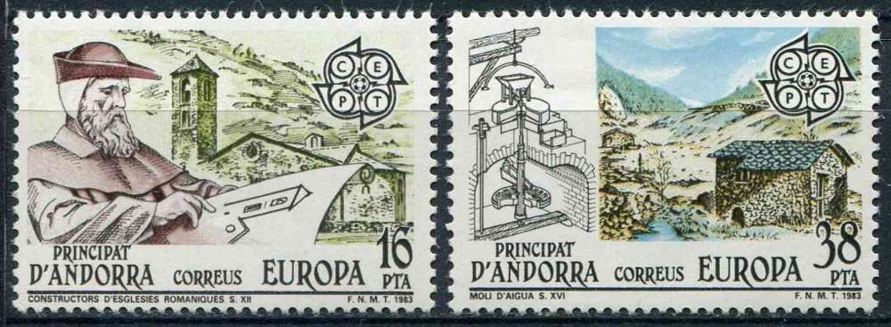 ANDORRE ESP 1983 NEUF** MNH N° 158 159 europa