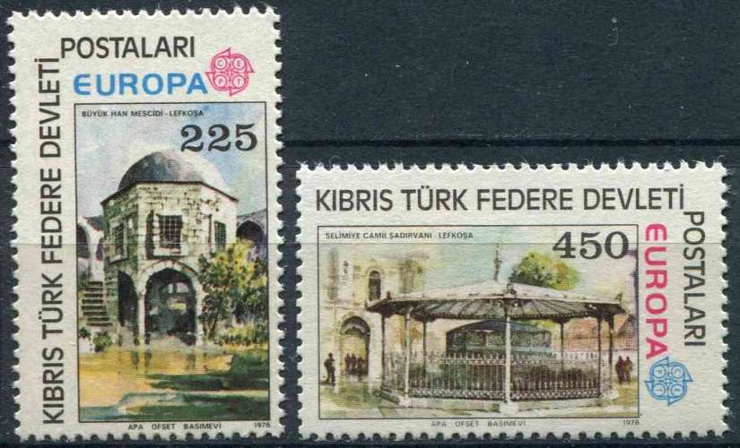 CHYPRE TURC 1978 NEUF** MNH N° 46 47 europa