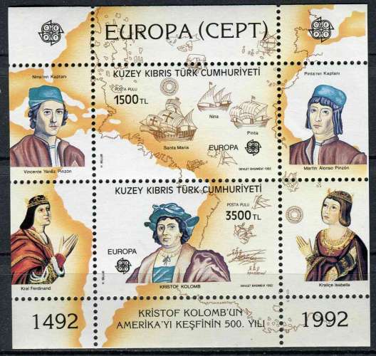 CHYPRE TURC 1992 NEUF** MNH BF N° 10 europa