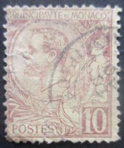 MONACO N°14 Albert 1er oblitéré DENTS COURTES cote 19€