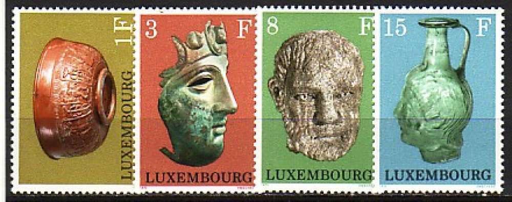 Luxembourg 1972  Y&T  791/94  N**   objets gallo-romains